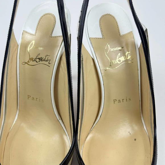 Christian Louboutin Paulina Slingback Pump PVC Nude pointed 100mm Toe 37 US 7 - Picture 4 of 13